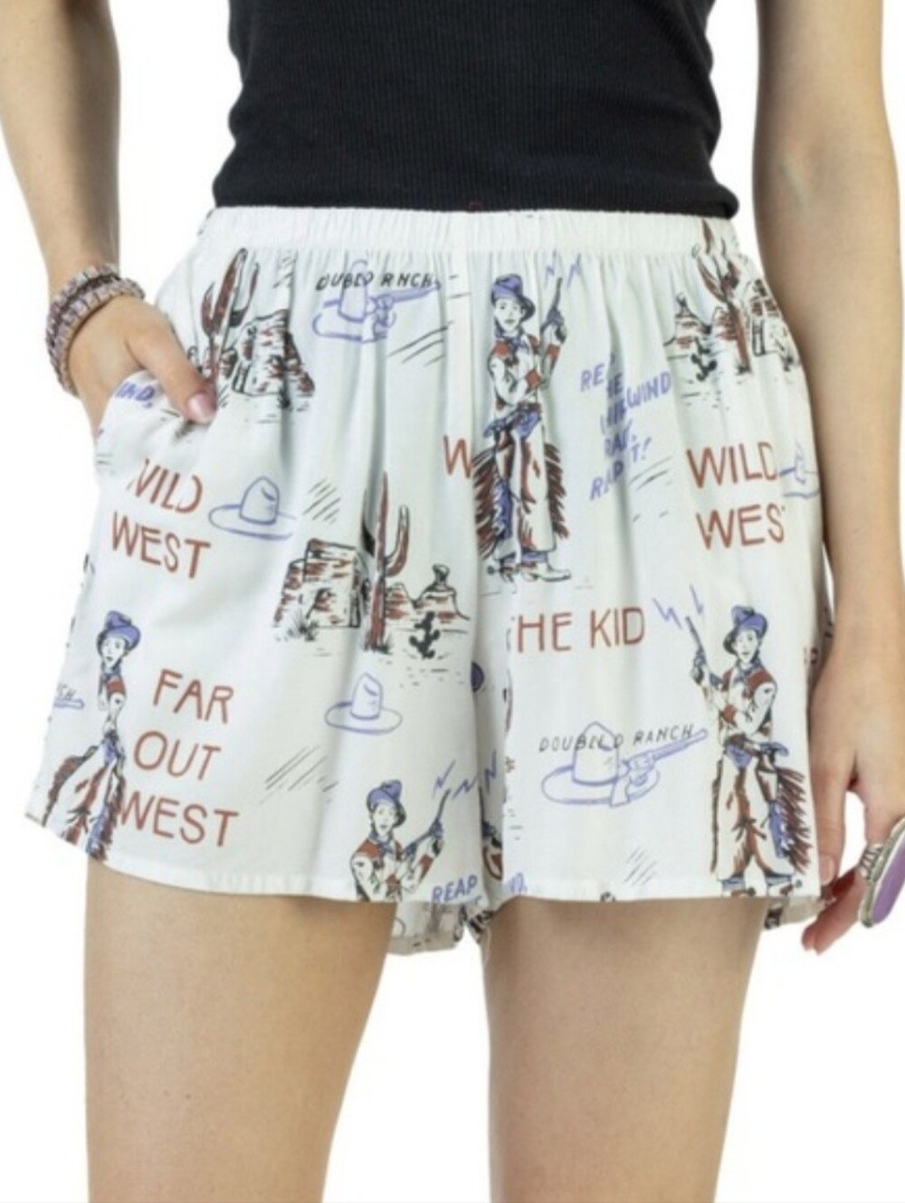 NWT XL Double D Ranch Whirlwind Shorts 100% Rayon